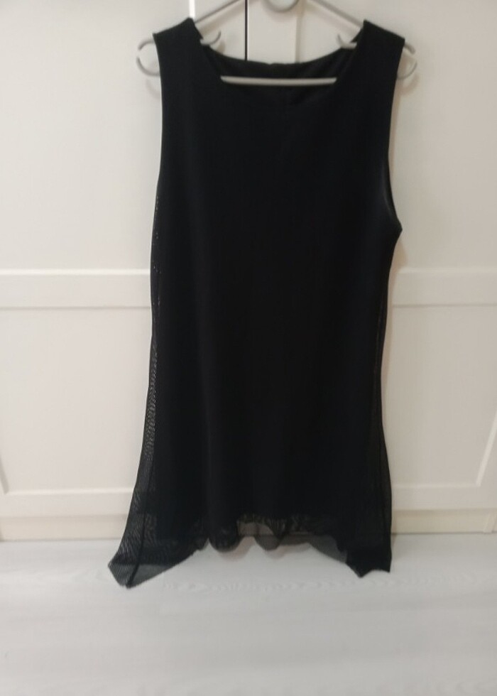Siyah yazlık elbise  - Görsel 5