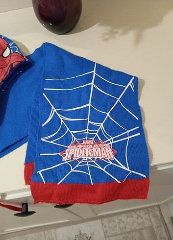 3-5 Yaş, 21 cm Beden Spider-Man atkı bere takımı