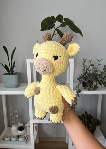 Sarı Renkli Peluş Zürafa Oyuncak