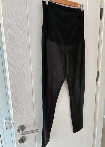 Deri siyah hamile tayt - Görsel 2