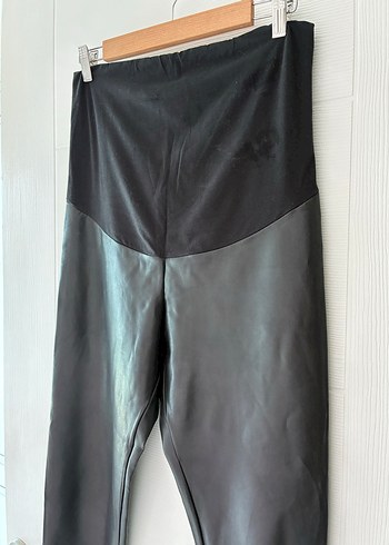 Deri siyah hamile tayt - Görsel 5
