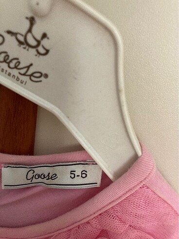 5 Yaş Beden Goose marka şık pembe tül bluz
