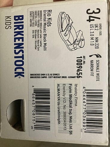 34 Beden çeşitli Renk Birkenstock Birkies kız sandalet