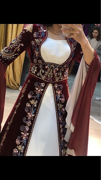 Aysira Kınalık kaftan gelinlik