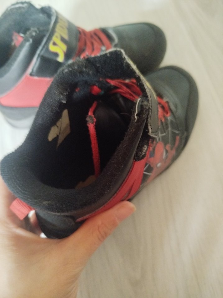 siyah Erkek Çocuk Spiderman bot Ayakkabı - Görsel 3