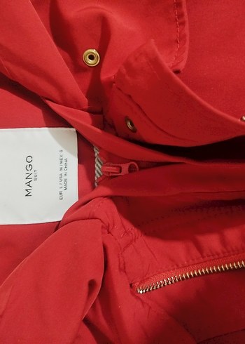 Düğmeli Kırmızı Kadın Midi Ceket - Görsel 3