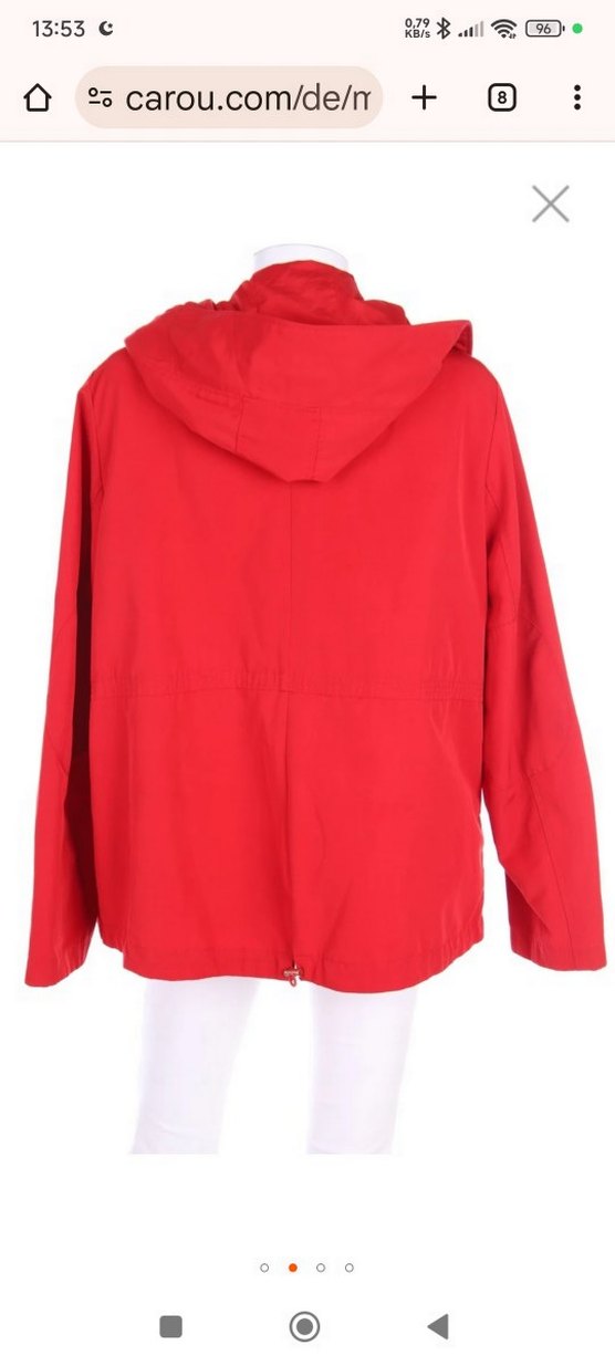 Düğmeli Kırmızı Kadın Midi Ceket - Görsel 2