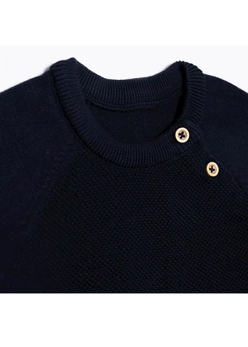 Düğmeli lacivert Erkek Çocuk  Kazak - Görsel 2