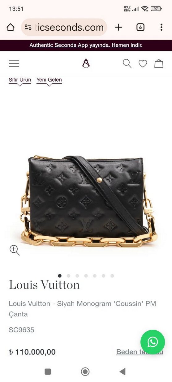 Louis Vuitton Siyah Deri Kadın Çanta - Görsel 4