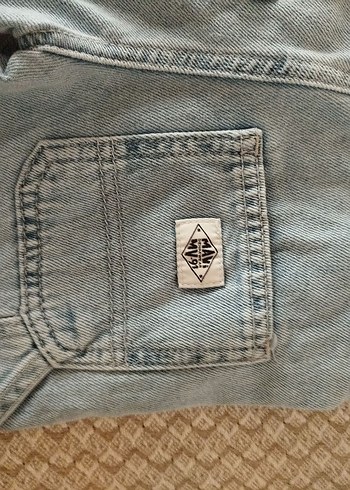 Gri bol kesim kot pantolon - Görsel 3