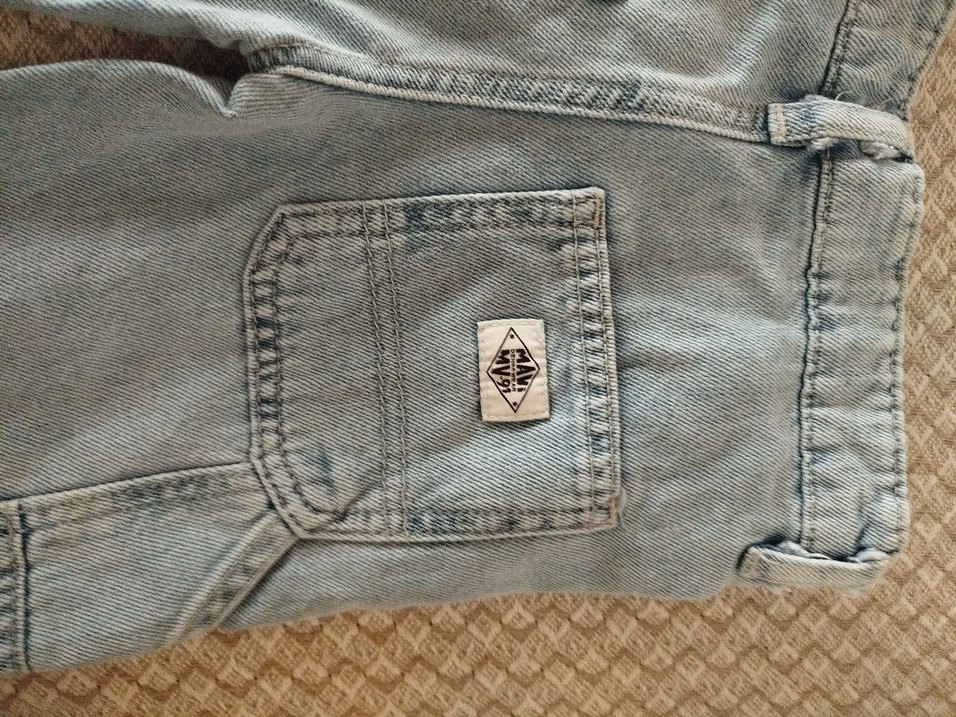 Gri bol kesim kot pantolon - Görsel 3