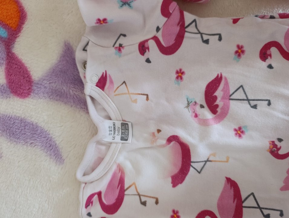 Düğmeli Zebra Desenli Kız Bebek Body - Görsel 4