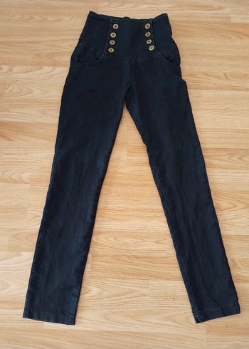 xs Beden Chamur marka xS beden Lacivert Yüksek Bel Denim Pantolon