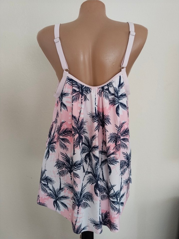 ithal marka 42 beden Pembe Batik Desenli deniz elbisesi - Görsel 5