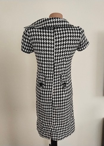 dilvin marka 38 beden Gri Kısa Kollu Midi Düğmeli Elbise - Görsel 5