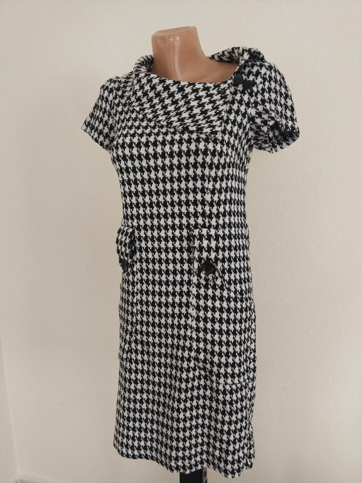 dilvin marka 38 beden Gri Kısa Kollu Midi Düğmeli Elbise - Görsel 2