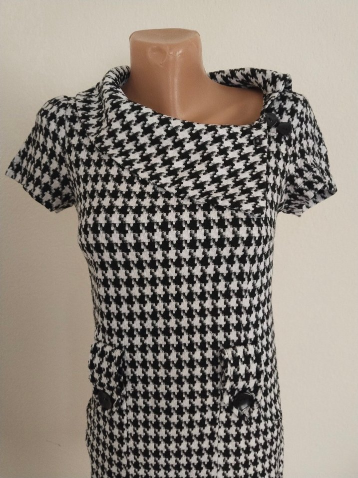 dilvin marka 38 beden Gri Kısa Kollu Midi Düğmeli Elbise - Görsel 3