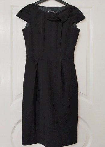 Ayhan marka S beden ,Siyah Midi Ofis Elbisesi - Görsel 2