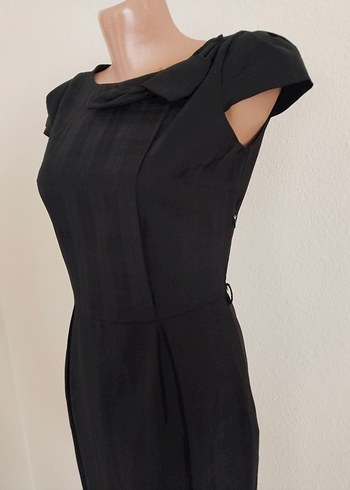 Ayhan marka S beden ,Siyah Midi Ofis Elbisesi - Görsel 11