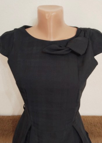 Ayhan marka S beden ,Siyah Midi Ofis Elbisesi - Görsel 7