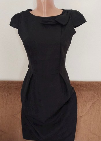 Ayhan marka S beden ,Siyah Midi Ofis Elbisesi - Görsel 10