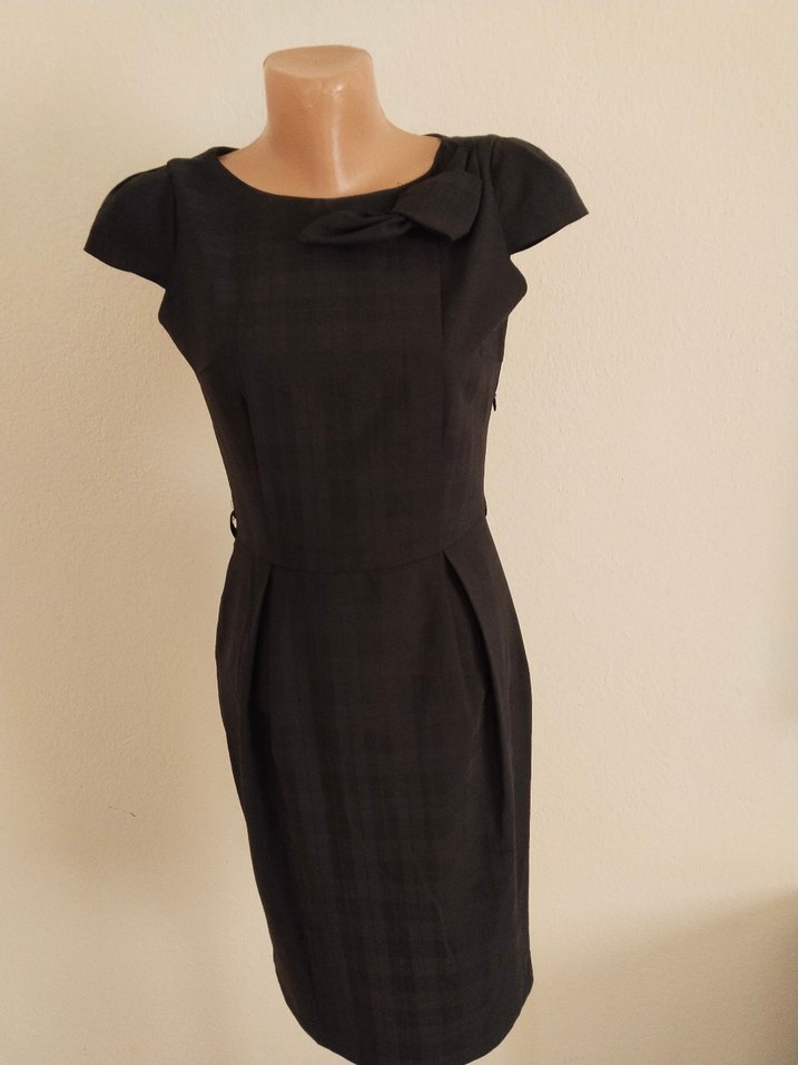 Ayhan marka S beden ,Siyah Midi Ofis Elbisesi - Görsel 3