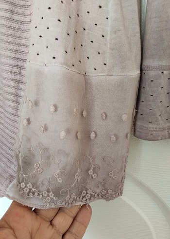 Tesini marka L beden V Yakalı Kadın Mini Sabahlık - Görsel 4