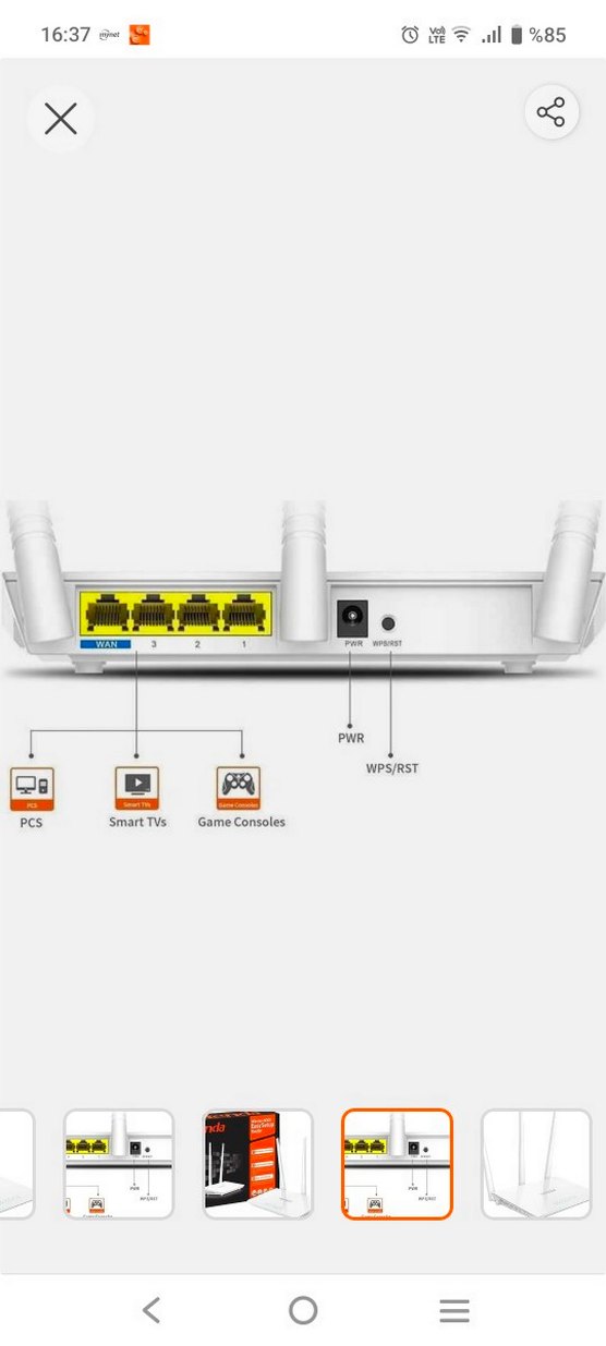 Tenda Easy Setup Kablosuz Router Beyaz - Görsel 2