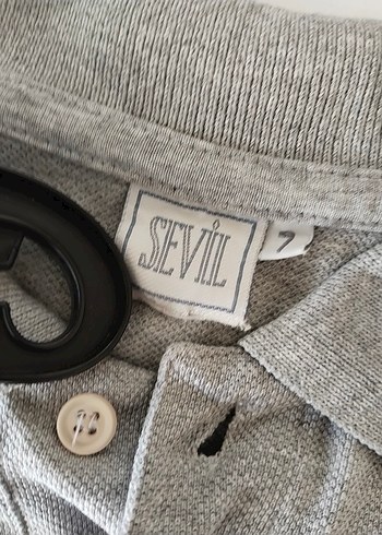 Sevil marka L beden Gri Uzun Kollu Polo Tişört - Görsel 9