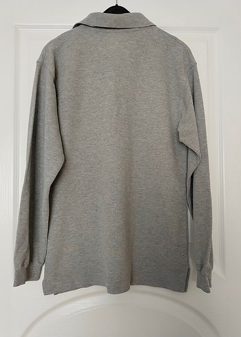 Sevil marka L beden Gri Uzun Kollu Polo Tişört - Görsel 7