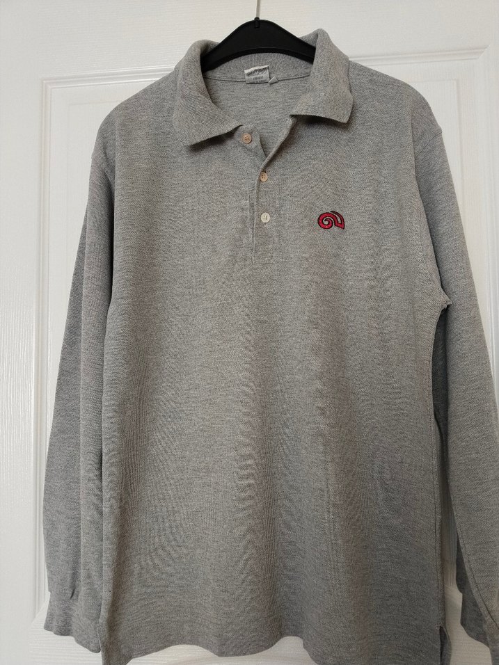 Sevil marka L beden Gri Uzun Kollu Polo Tişört - Görsel 4