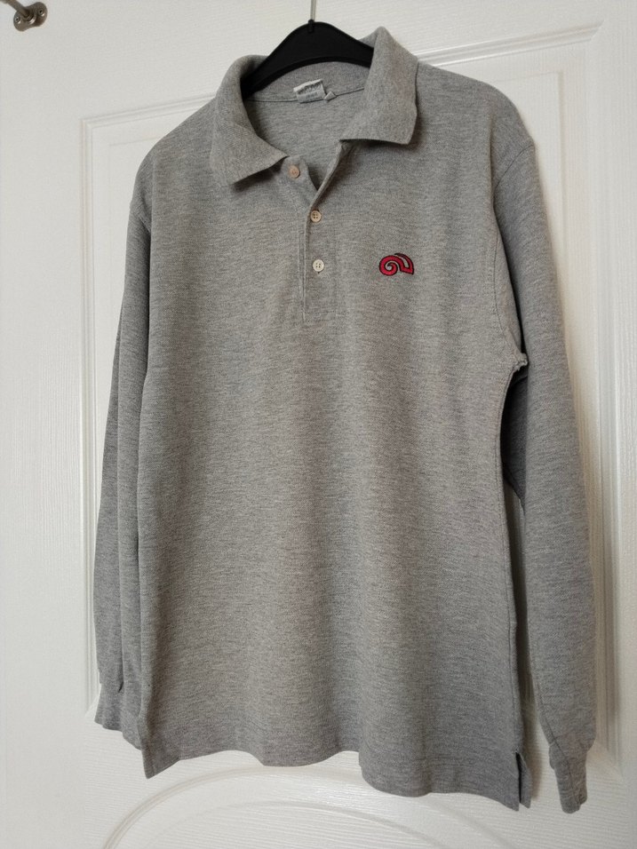 Sevil marka L beden Gri Uzun Kollu Polo Tişört - Görsel 2