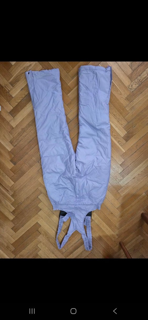 eflatun Kayak Pantolonu, Askılı, Kemerli - Görsel 3