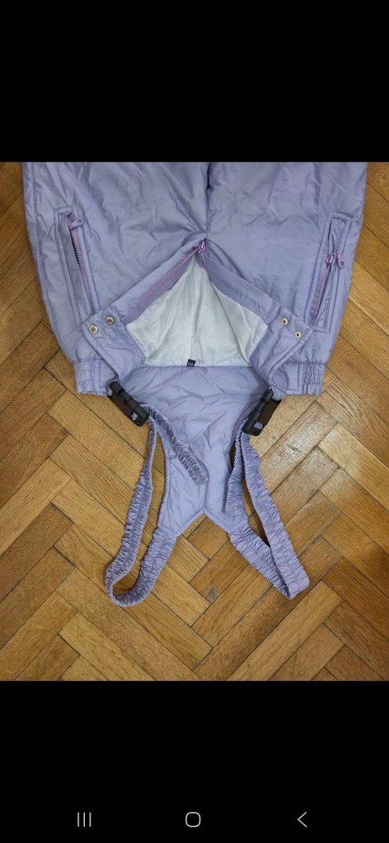 eflatun Kayak Pantolonu, Askılı, Kemerli - Görsel 5