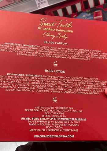 Sabrina Carpenter Cherry Baby Parfüm ve Vücut Losyonu Seti - Görsel 2