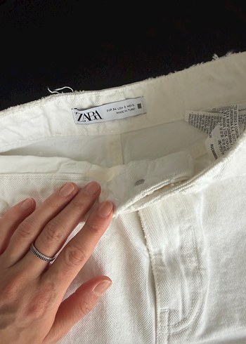 Zara mom jean şort - Görsel 2