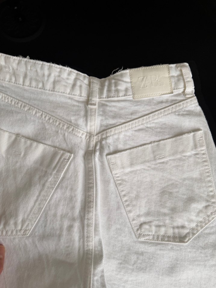 Zara mom jean şort - Görsel 4