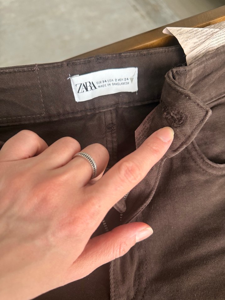 Zara kahverengi jean - Görsel 3