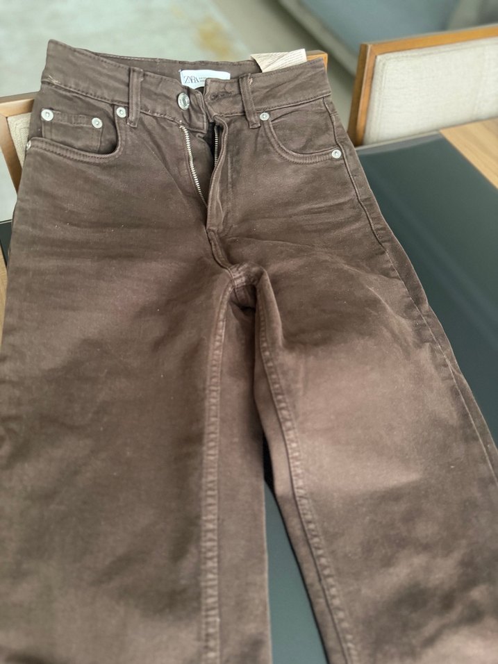 Zara kahverengi jean - Görsel 2