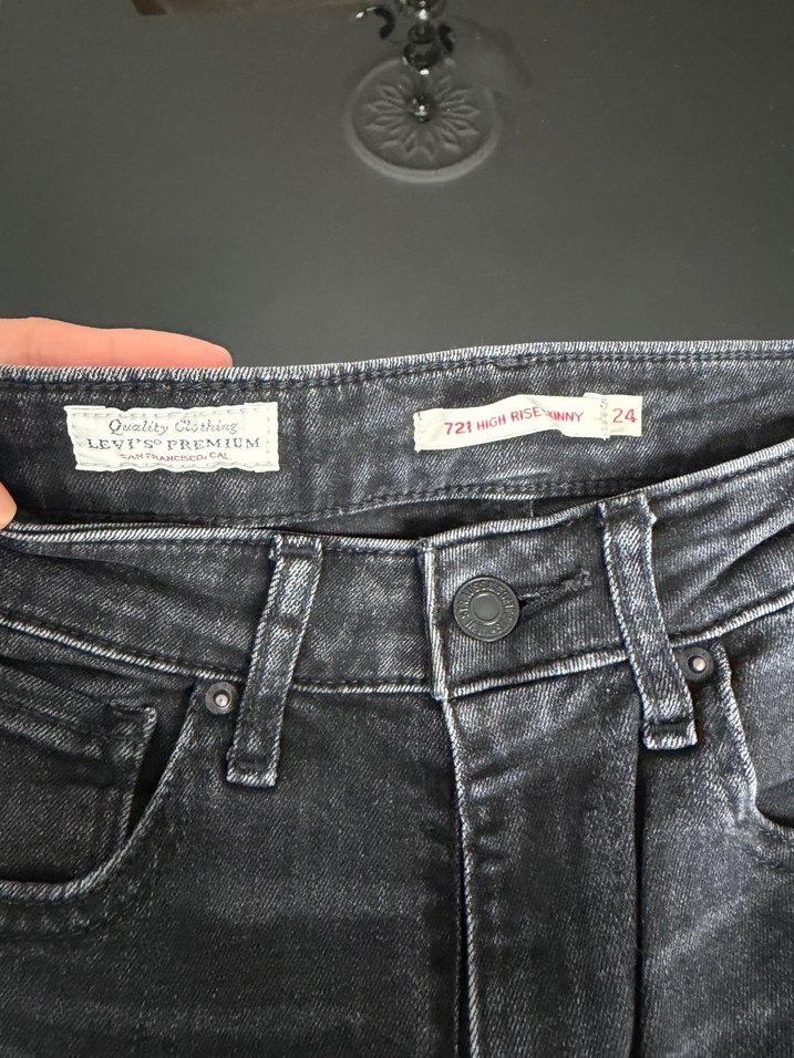 Levis marka Gri Normal Boy Püsküllü Kadın Kot Pantolon - Görsel 3