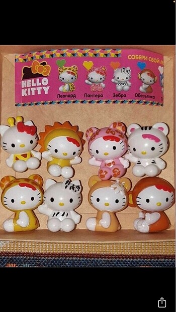  Beden çeşitli Renk Hello Kitty Figürlü 