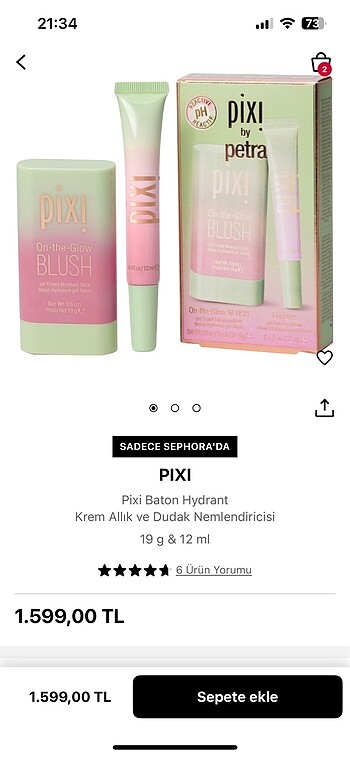 Pixi pH allık gloss set
