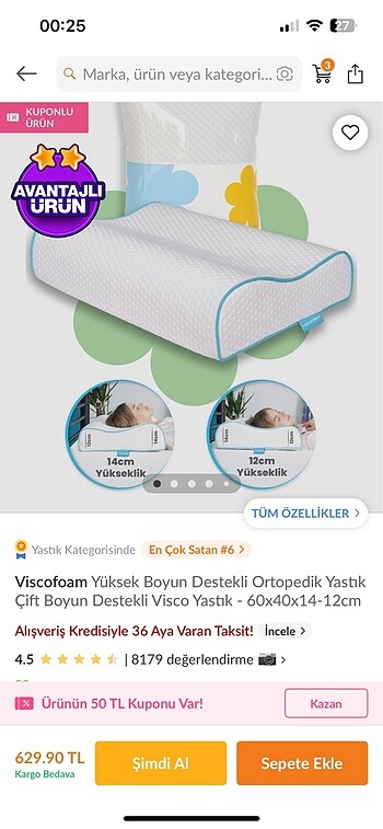 Ortopedik Yastık