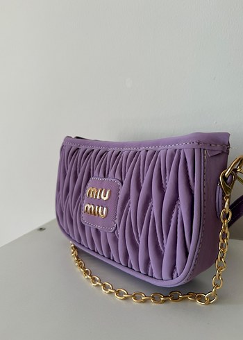 Miu Miu Mor Fırfırlı Kadın Çanta