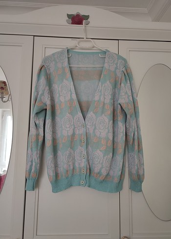 Turkuaz Vintage Hırka