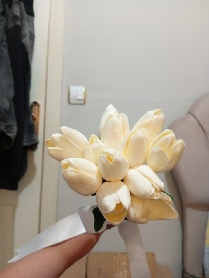 Islak Lale Buketi Gelin Çiçeği - Görsel 2