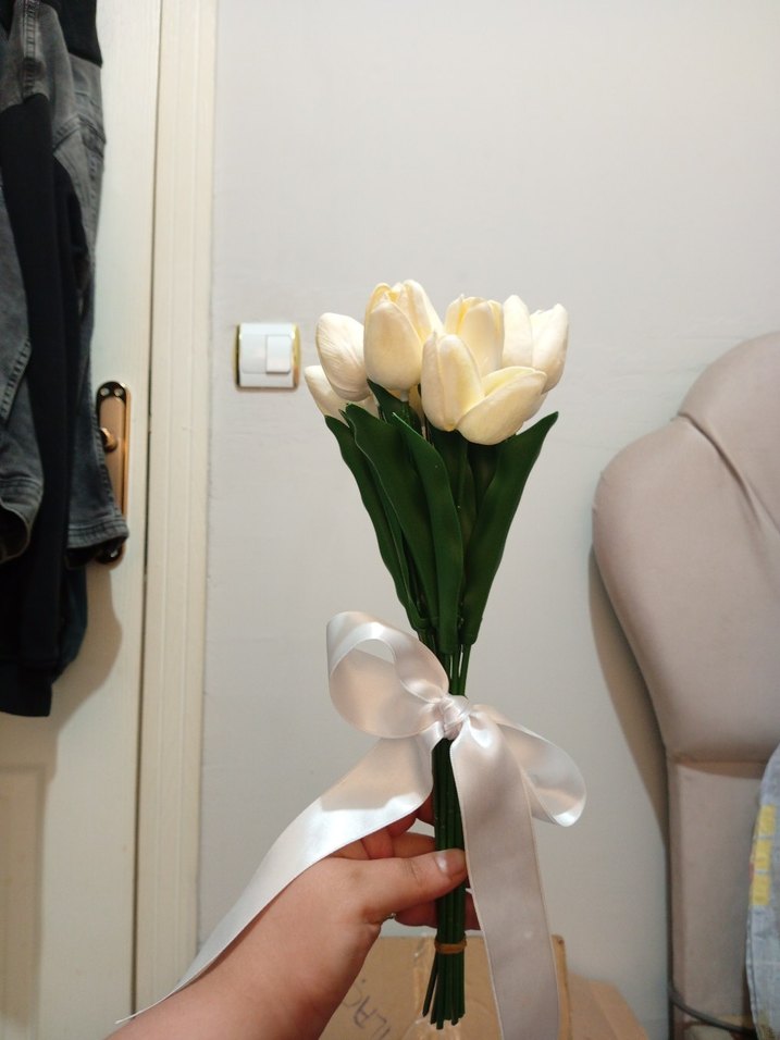 Islak Lale Buketi Gelin Çiçeği - Görsel 3