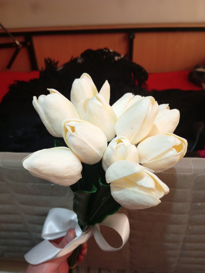 Islak Lale Buketi Gelin Çiçeği - Görsel 4