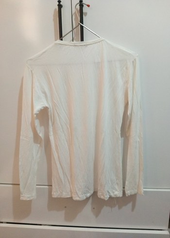 Kadın Beyaz Uzun Kollu İnce Body - Görsel 2