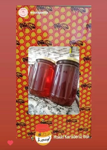 Hakiki Karadeniz Ballı Koyu Kırmızı Kavanoz